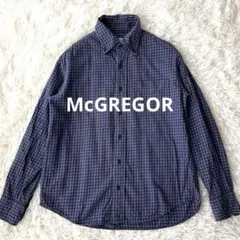 90s MCGREGOR ボタンダウンシャツ チェック ネイビー ヴィンテージ