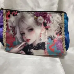 ☆パネル生地使用☆ポーチL23