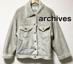 archives アルシーヴ　フェイクムートン　ボアジャケット　もこもこ　Ｍ