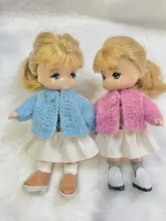 ミキちゃんマキちゃん　モヘアカーディガン（ワンピース付）
