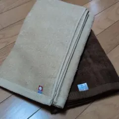 【新品】今治タオル バスタオル 2枚セット ベージュ＆ブラウン まとめ売り