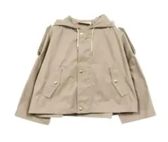 CELINE テクニカルコットンクロップドパーカブルゾン ベージュ 