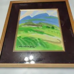 風景画 水彩画 金色フレーム - メルカリ