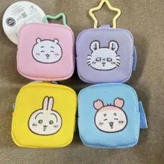 ちいかわ カラビナつき 刺繍スクエアミニポーチ 4種セット