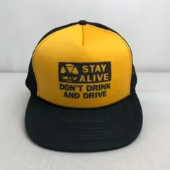 【USA古着】STAY ALIVE ビンテージ メッシュキャップ ツートンカラー