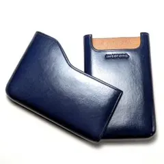 iccc8 新品イムコロナ シームレスレザー ショート用 シガリロケースネイビー