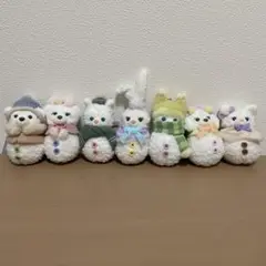 ダッフィー シークレット オブ スノーウィーデイ ぬいぐるみチャーム ７点セット