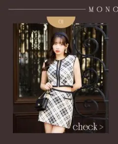 JEWELS チェック柄ドレスセット セットアップ セパレートドレス