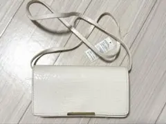 H&M クロコ型押し ショルダーバッグ ホワイト