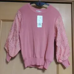 ニットセーター 38/M レース七分袖
