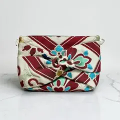 帯リメイク　ポーチ 1点物　ハンドメイド　和物 　サコッシュ　ショルダーバッグ