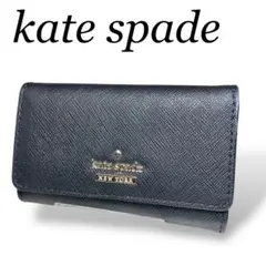 美品　kate spade ケイトスペード　6連　キーケース　PVC ブラック