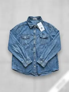 コルザ デニム長袖シャツサイズM