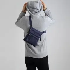 サコッシュ 斜め掛け ショルダー ボディバッグ メンズ レディース (ブルー)