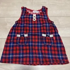 ミキハウス MIKIHOUSE チェック柄 ブラウス S(70〜80)