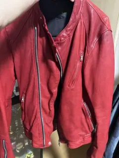 限定値下げ！edition エディション ライダースジャケット レザー 赤