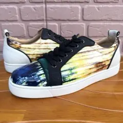 【クリスチャンルブタン】美品 パテントレザーアートグラフィック スニーカー