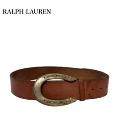 【希少品】RALPH LAUREN ラルフローレン 蹄鉄バックル レザーベルト