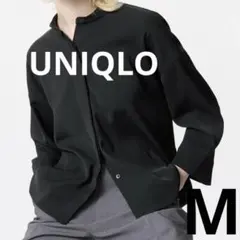 【新品未使用】UNIQLO ドレープブラウス/7分袖 M