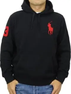 美品　ポロラルフローレン M ショートフィット パーカー　ビッグポニー　黒