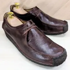 クラークス 25.0cm ワラビー ナタリー 赤茶ブラウン レザー S567