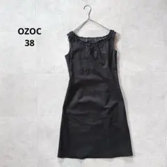 OZOC オゾック　ノースリーブ　フレアワンピース　黒　オケージョン　日本製38のサムネイル