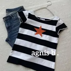 agnis b . 日本製　ボーダートップス　Tシャツ