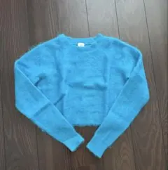6(ROKU) モヘヤ　MOHAIR CREW NECK PULLOVERニット