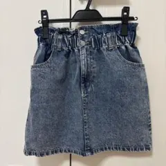 WEGO デニム ハイウエストミニスカート