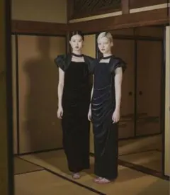 andresd drape velour dress - メルカリ
