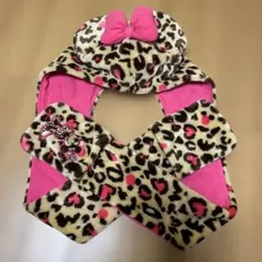 ミニーマウス ヒョウ柄 マフラー Disney(ディズニー) / ミニー/ファンキャップ/フード付き