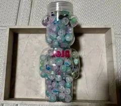 【ガラスビーズ】くまボトル ビーズミックス 大容量 ハンドメイド資材