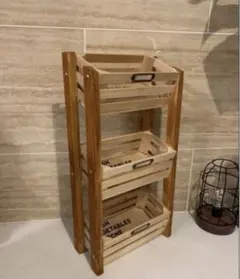 ホワイト 4段 ワイヤートレイ シェルフ ハンドメイド 家具 - メルカリ