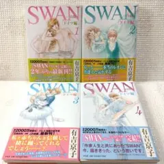 有吉京子　SWAN 白鳥 ドイツ編　全4巻セット　初版