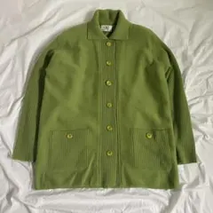 90's vintage 緑色 カーディガン カジュアル ノームコア