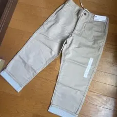 GU イージークロップドパンツ S ベージュ