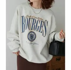 新品 DISCOAT ビッグカレッジロゴスウェット