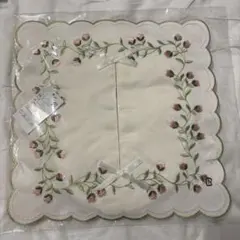 花柄刺繍ティッシュボックスカバー