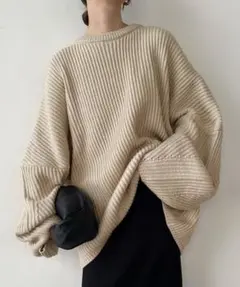 select MOCA ルーズボリュームオーバーニット F ベージュ