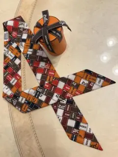 極美品】エルメス ツイリー ロープ柄 ネイビー 2本セット スカーフ