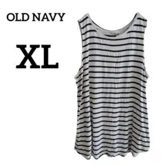 良品✨ OLD NAVY 【XL】 ノースリーブ Tシャツ チュニック ボーダー