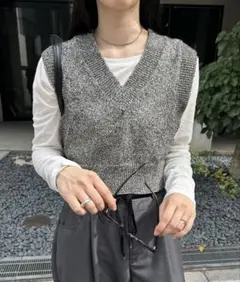 【mystic 完売品】グレー ニットベスト