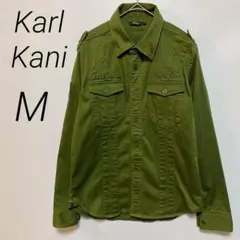 Karl Kani カールカナイ　ミリタリー　ストレッチシャツ　M