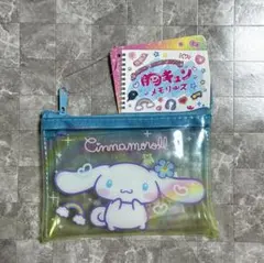 サンリオキャラクターズ 胸キュンメモリーズ クリアフラットポーチ シナモロール