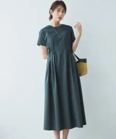 【美品】23区　ロングワンピース　グリーン系