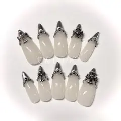 現品 ネイルチップ クロス　十字架　Y2K シズニルック 地雷　痛ネイル