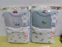 トップバリュ　男の子用　長袖ボディスーツ　90cm　4枚セット