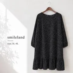 美品　大きいサイズ　smileland ドット　ワンピース 17号のサムネイル