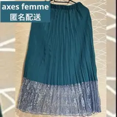 axes femme アクシーズファム 裾レースプリーツスカート