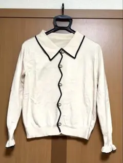 【最終お値下げ✨GRL 襟付きニットカーディガン✨美品 】Mサイズ パールボタン
